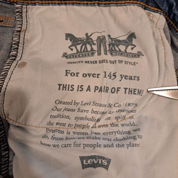 Levi's Strauss 505 Denim Classic Straight Leg Light/Medium Wash Jeans size 40x30 - Picture 2 of 13